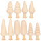 Toddmomy 10 Uds. De Figuras De Árboles De Madera Para Manualidades Setas Manualidades Sencillas Pequeños Árboles De Navidad De Madera Para Adornos