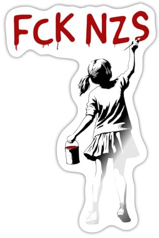 FCK NZS Mädchen Gegen Rassismus Banksy Sticker Aufkleber