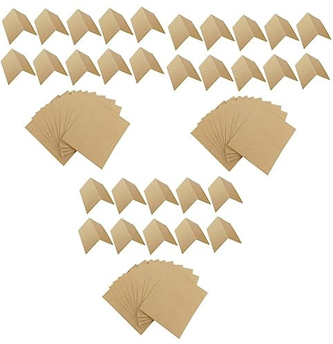 NUOBESTY 300 Stk Karten Malen Zeltkarten Aus Papier Graffiti-karten Platzkarten Aus Papier Dankeskarten Selber Machen Leere Tischzeltkarten Vintage Tischkarten Grußkarte Kraftpapier Bambus