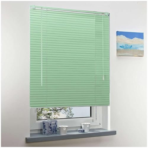Xrdbfd Green Venetian Blinds, Metal Window Blinds, Aluminium Venetian Shades for Windows Doors, Horizontal Blinds, 40-150cm/16-59in Wide,WxH-100x160cm/39.4 * 63in