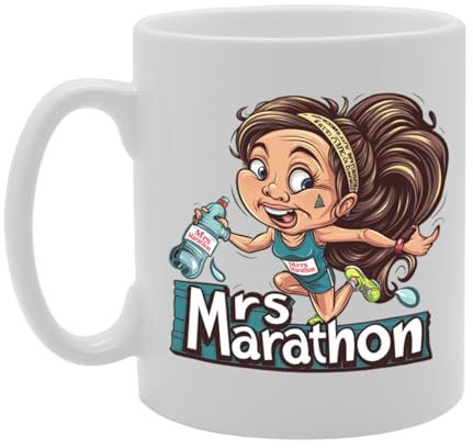 Coralgraph MG6009 Mrs Marathon Mug - Designed for Marathon Runners, Fitness Enthusiasts, Athletes, Durable Ceramic, Dishwasher Safe