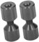 2-Loch-Flanschstifte, 2 Stück Flansch-Ausrichtungsstifte aus Eloxiertem Aluminium 1-1/8 Zoll Flansch-Doppellochstifte-Set für 0,5 Bis 14 Zoll 150LB-Flansche (BLACK)