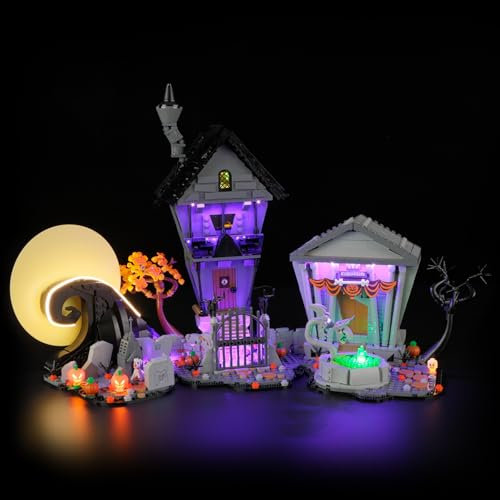 BRIKSMAX 2.0 Led Licht für Lego Tim Burtons Film Nightmare Before Christmas – Innovative LED-Beleuchtung Compatible mit Lego Ideas 21351 – Ohne Lego Set