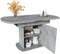 DRIXNO Ausziehbarer ovaler Esstisch 110/130X70X75cm, mit Stauraum, Kaffee-Freizeittisch, Platzsparender multifunktionaler Esstisch, Grau