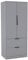 URBNLIVING Armoire de rangement minimaliste à 2 portes et 2 tiroirs pour chambre à coucher - Noir et gris - Meuble moderne avec étagère à vêtements - 179 cm H x 74 cm l x 50 cm P