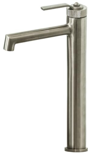Essebagno Molette mitigeur lavabo haut façon inox brossé