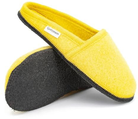 Filzpantoffel Villach aus Mulesing-freier Schaf-Schurwolle – Handgefertigte Hausschuhe aus Wollfilz für Damen & Herren Größe EU 36-46 – Patentierte naturub® Naturkatschuksohle Sweet Honey, 37