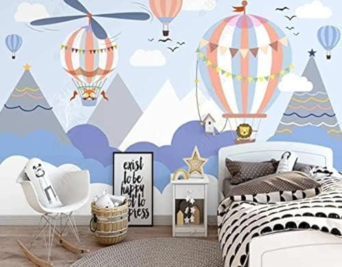XLMING Vallée De La Montgolfière Peinte À La Main Papier Peint 3D Intissé Salon Canapé Chambre À Coucher Salle Manger Intérieure Murale-150cm×105cm