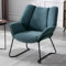 Ya-Home Loungsessel Wohnzimmer modern Relaxsessel Lesesessel gepolstert Ohrensessel mit Metallbeinen für Schlafzimmer/Wohnzimmer, Chenille, Blau