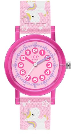 ICE-WATCH - Ice Learning Pink Unicorn - Montre Rose pour Fille avec Bracelet en Nylon - 024496 (Extra Small)