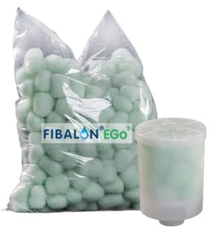 EGO³ Whirlpool Filter Set 2 1½ Zoll Grobgewinde + 10 Jahresfüllungen – ersetzt Kartuschenfilter & Whirlpool Filterkartuschen – 300gr Filterbälle – Filter Made in EU (2 Behälter + 300g Filterbälle)