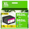 LOFBLAT 953XL 953 XL Multipack Druckerpatronen für HP 953 XL für OfficeJet Pro 7720 7740 8710 7730 8715 8718 (4-Pack)