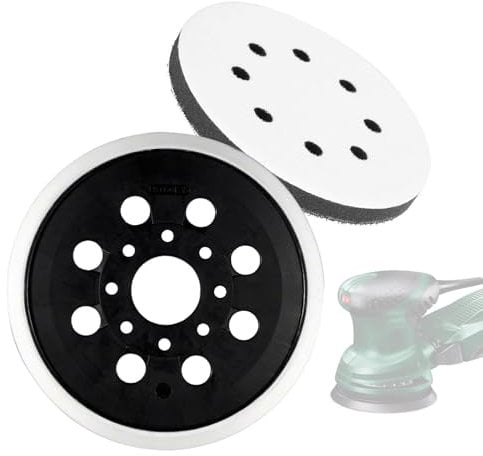 TXErfolg 125mm Sander Backing Pad for Bosch PEX 220 A GEX 125-1 AE PEX 220 AE Skil 7402/7490 8-Hole Replacement Sanding Pad with Hook & Loop & Cushion Bosch Accessories for Random Orbital Sander