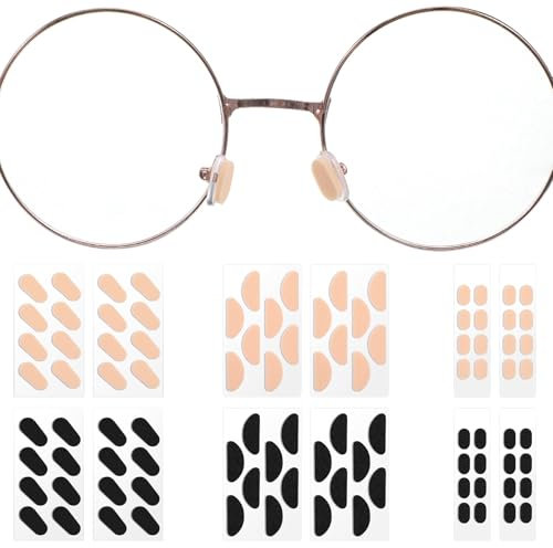 Mabor 48 Pairs EVA Foam Eye Glass Nose Pads, Eyeglass Nose Pads Replacement Anti Slip, Adhesive Non Slip Replacement Pad Soft and Comfort Cushions for Eyeglasses Sunglasses