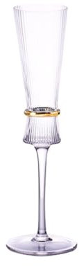 LIANTIAN Flûte à Champagne de Mariage, Coupe à Pied Haut en Cristal sans Plomb, Design créatif, utilisée pour Les Anniversaires et Les fêtes(Clear,26 * 5.4 * 7.4)