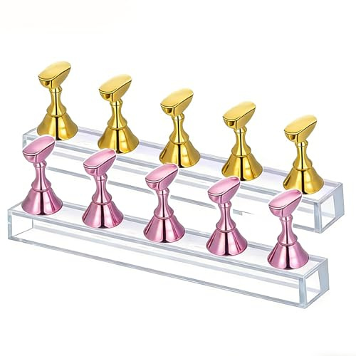 2Pcs Supports Magnétiques pour Faux Ongles
