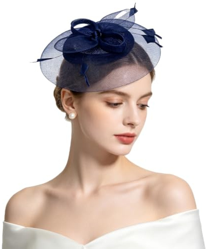 AOOSA Fascinator-hatt för kvinnor, teparty huvudbonad | Elegant huvudbonad för bröllop dam race day, cocktailparty, bröllop, racing, möhippa, tebjudningar