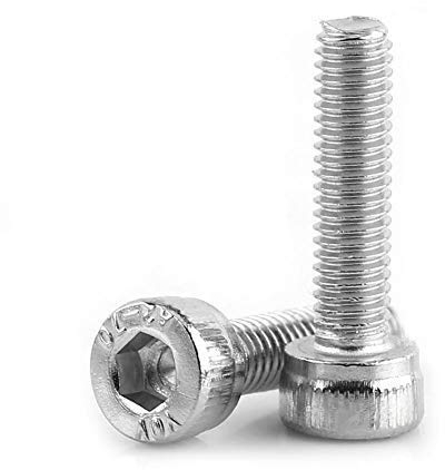 100pcs Vis Boulon Hexagonale à Tête Cylindrique en Acier inoxydable 304, M3 x 6/8/10/12/14/16/18/20/22/25 / 30mm(M3*8)