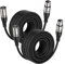 EBXYA Cable XLR de Micrófono 15M - 2 Paquetes, 3 Pines Balanceado Macho a Hembra, Cable de Conexión de Escenario DMX