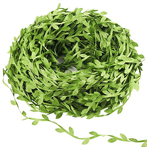 ElaDeco 216 Ft Artificial Vines Garland Leaf Ribbon Greenery Foliage Rattan Greek Wild Jungle Decorative Accessory Wedding Party Garden Craft Wall Decoration