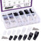 Lot de 135 colliers de serrage en nylon blanc et noir en plastique de type R Lot de 6 colliers de serrage 3 16 1 4 3 8 1 2 3 4 1 en nylon à vis de fixation avec 135 vis pour la gestion des fils