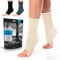 POWERLIX Ankle Support Brace 2 Pack, Ankle Brace for Men/Women/Kids, Support for Ligament Damage, Sports Protect, Injury Recovery, Plantar Fasciitis Foot Socks with Arch Support, Beige, Large