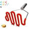 Jell-Cell Potato Masher, Silicone Protect Body with Premuim Stainless Steel Non-Scratch Cookware for Smooth Mashed Potato Vegetables and Fruits Color Red by