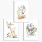 Sunnywall® 3er Set Poster Kinderzimmer - A4 Bilder Babyzimmer Kinderposter | OHNE Bilderrahmen | - Deko Mädchen Junge | (Woodland Waldtiere Indianer, A4 (21 cm x 29,7 cm))