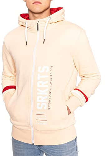 SOURKRAUTS Zipper Hoody Herren Oskar - Männer Tuning Kaputzenjacke in Peach - Hoodie in Größe M