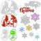 JUNMEIDO 7 Stück Christmas Stanzformen Weihnachten Schneeflocke Stanzform Schneemann Stanzschablone Metall Stanzschablonen Set Schablonen Weihnachten für DIY Scrapbook Karte Machen Bedarf (Silber)