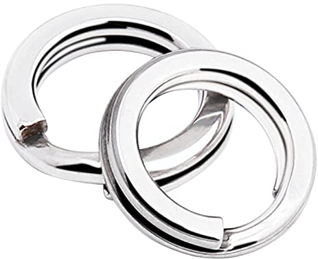 9Tong Edelstahl Split Ringe Hochfeste Salzwasser Angeln Ringe Kit Angelköder Anschluss Wirbel Split Ringe Süßwasserschleife 100pcs 79lbs