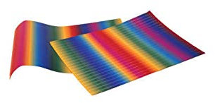Wellpappe, 10 Bogen, 50x70 cm, Regenbogen, PREISHIT