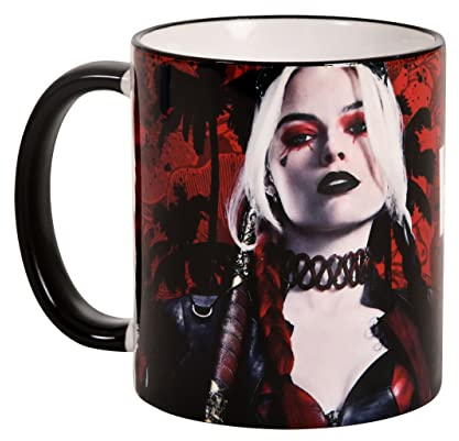 Elbenwald Suicide Squad 2 taza Harley Quinn Round Tumper Ceramic 320ml Blue