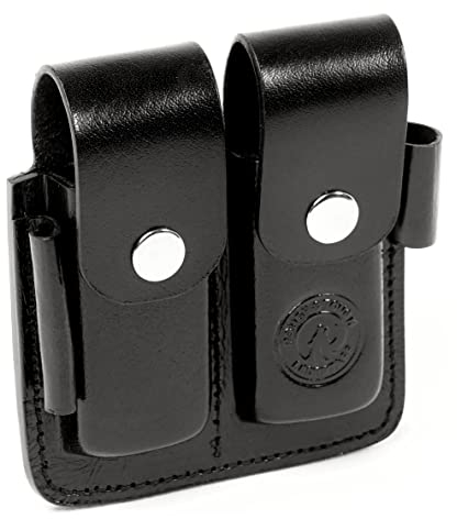 Ledertaff Lederholster für Leatherman und andere Multitools zum Tragen am Gürtel, Platz für Bit Kit und Extender, braun/schwarz, klein für Wave, groß für Mut (Black, Wave)