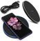QI Wireless Kabellos Ladestation kompatibel für Samsung Galaxy Z Flip Charger Induktives Universal Schnellladegerät, Farbe:Schwarz, Smartphone:Samsung Galaxy Z Flip