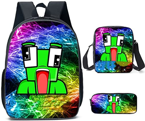 Temolie Kids Backpack with Lunch Box Student Bookbag Shcool Bag Pencil case 3Pcs for Boys and Girls Game Fans Gifts GBP£2888GBP (Color 1)