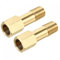 sourcing map Laiton Tube Raccord G1/4 Femelle à G1/4 Mâle Filet Adaptateur 50mm Longueur Extension Connecteur Hexagonal Tube Couplage 2 Coffret