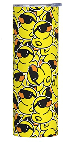 Makachen Cute Duck Stainless Steel Vacuum Insulated Coffee Tumbler Cup Travel Mug 20 OZ For Home, Office, Sport, Party, Gifts