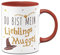 Tassenbrennerei Tasse mit Spruch Du bist mein Lieblings Muggel - Kaffeetasse lustig als Geschenk für Freunde oder Freundin - Fantasy (Rot)