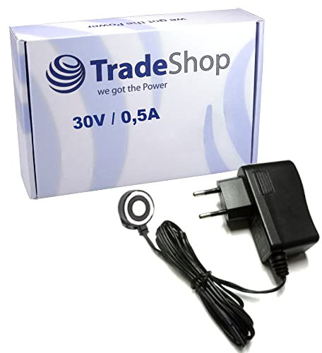 Trade-Shop 30V 0,5A Netzteil/Ladekabel/Ladegerät kompatibel mit Philips SpeedPro XC8048/99 XC8049/01 XC8147/01 XC8349/01 Akku-Staubsauger