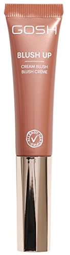 GOSH Cream Blush Blush-UP I Blush Stick für definierte Gesichtszüge & sanfte Übergänge I Flüssiges Rouge mit eingebautem Schwamm für unterwegs I parfümfrei, allergiezertifiziert & vegan I 001 Peach