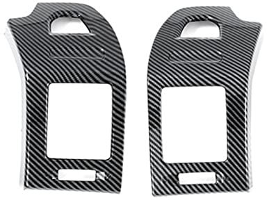 NORDYO Auto-Carbon-Faser-Armaturenbrett-Seitenlüftungsgehäuse-Auslassrahmen-dekorative Abdeckungsverkleidung, passend for Mitsubishi Pajero 2007–2019