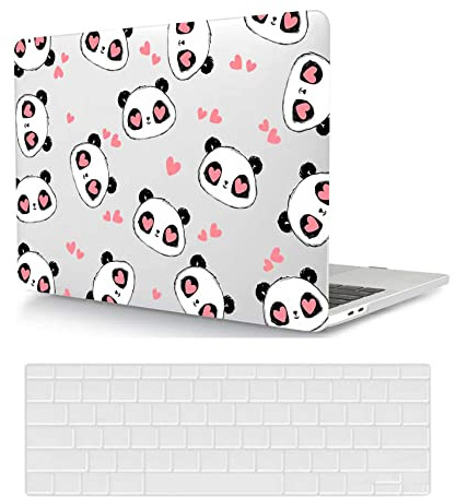 Estuche Dura para MacBook Pro 15 Pulgadas A1398 2015 2014 2013 2012 Versión con Pantalla Retina, Funda Protettiva Delgada in Plastica & Cubierta de Teclado, Lindo Panda