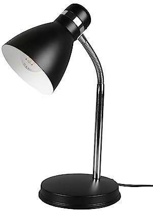 Reality Leuchten Schreibtischleuchte Harvey R50731032, Metall Schwarz matt/Chrom, exkl. 1x E27