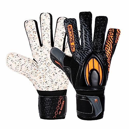 HO Soccer HG Initial Negative Torwarthandschuhe, Unisex, Kinder, Schwarz/Orange