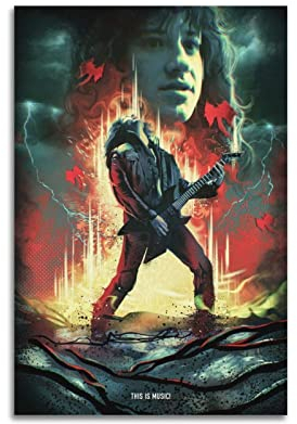Eddie Munson Poster, dekoratives Gemälde, Leinwand-Wandposter und Kunstdruck, modernes Familienschlafzimmer-Dekor-Poster, 40 x 60 cm