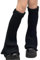 SUNTRADE Women Girls Knitted Leg Warmers, Knee High Stretch Stockings Japanese Kawaii Boot Socks (Black)