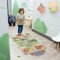 SUPERDANT 10 Zahl DIY Hopse Spiel Wandaufkleber Tier Cartoon Aufkleber Grundfarbe Punkte Wandaufkleber Set Bunte Regenbogen Bodenaufkleber Für Kinderzimmer Kindergarten Klassenzimmer Spielzimmer