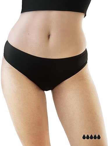 MyMonthlys Periodenunterwäsche 2er Set Starke Blutung/bis zu 5 Tampons - Periodenslips Seamless saugstark schnelltrocknend - ohne Biozide & ohne Silberchlorid - L / 40