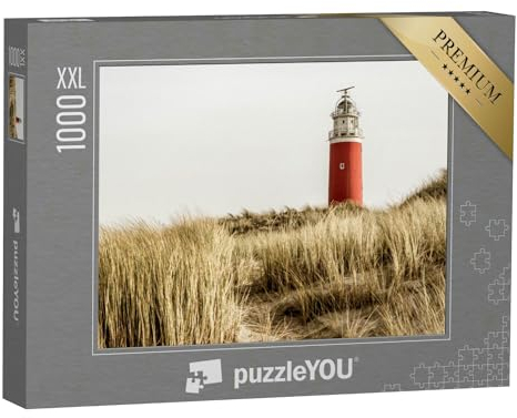 Puzzle 1000 Teile XXL „Berühmter roter Leuchtturm der niederländischen Insel Texel“ – aus der Puzzle-Kollektion Texel